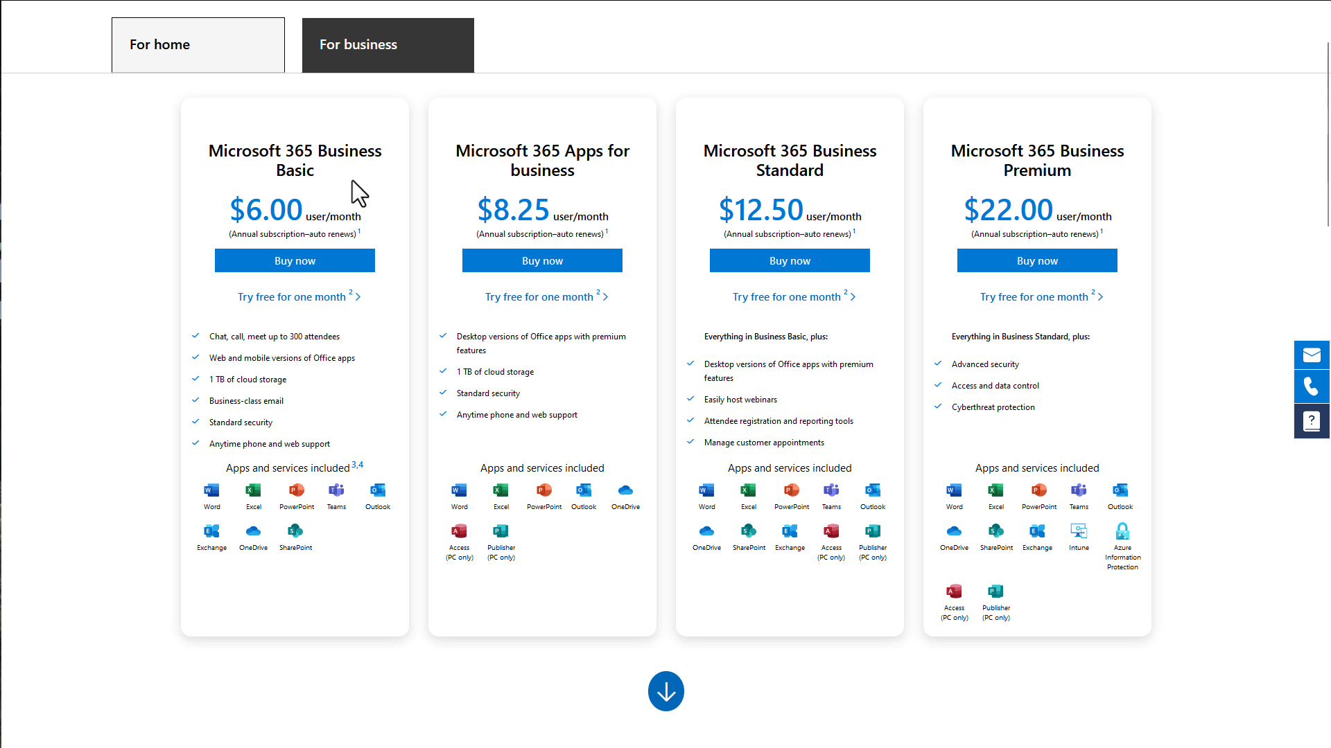 Microsoft 365 business accounts
