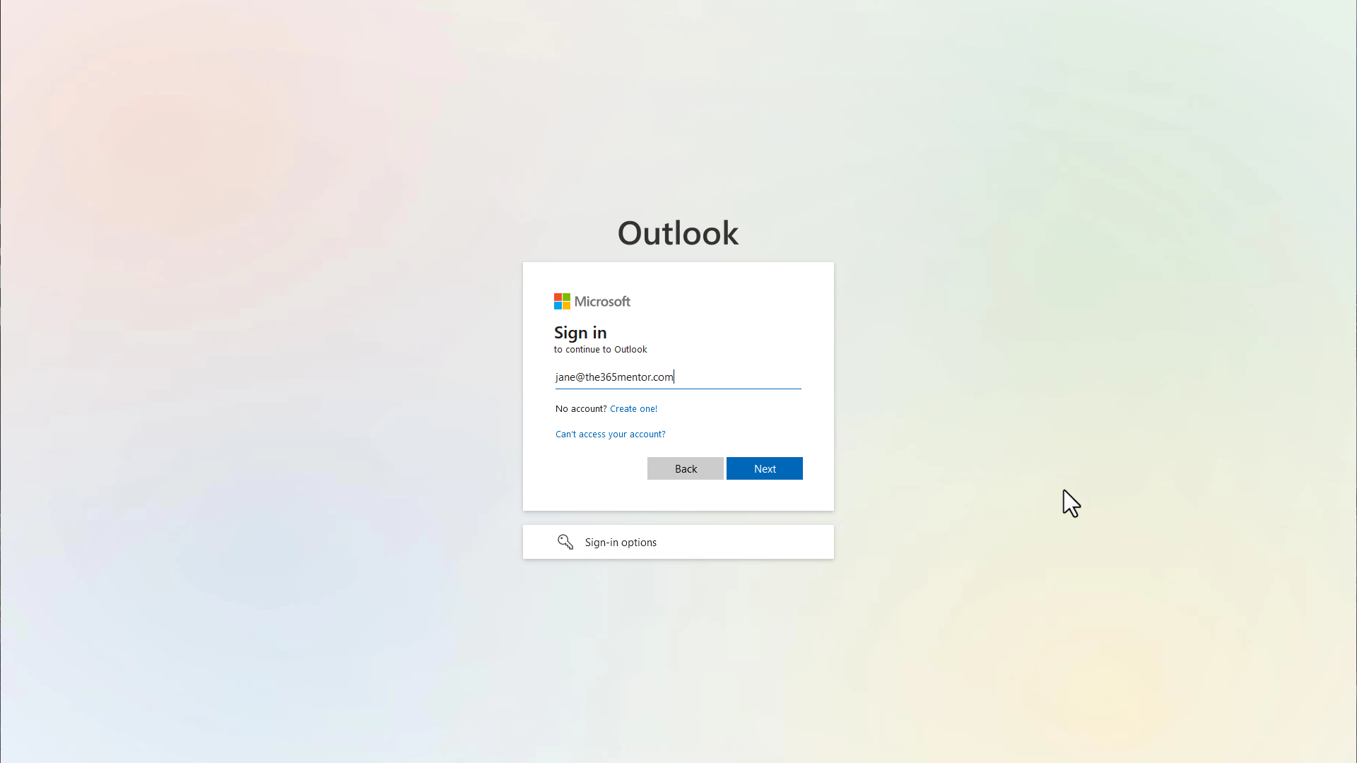 Microsoft 365 - Outlook Login